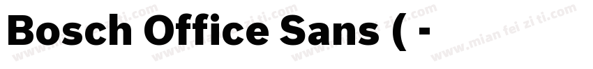 Bosch Office Sans (正字体转换
